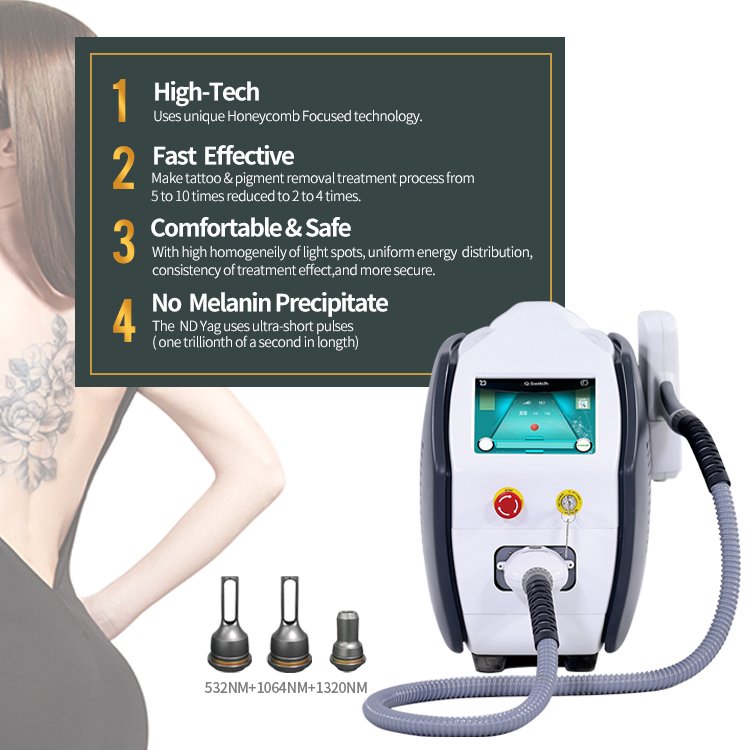 professional portable mini nd yag laser tattoo removal machine hair removal device