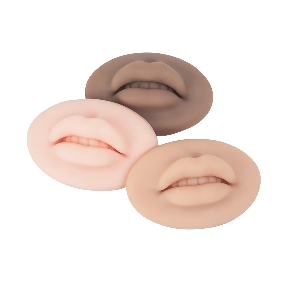 with box High Quality OEM Microblading supply,5D Silicone Practice Skin Lips for Permanent Makeup Tattoo Training