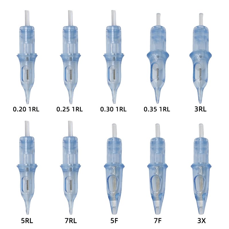 Permanent Makeup Tattoo Cartridge Needles Eyebrow Eyeliner Lip Microblading for Rotary Machines 10 PCS/Box