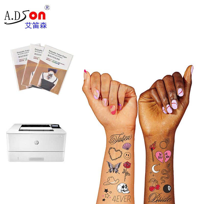 2024 Popular Printable Temporary Tattoo Paper Waterslide Clear Inkjet Laser Tattoo Paper for Body Art