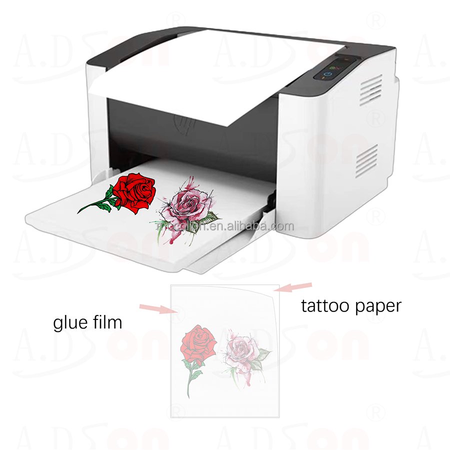 2024 Popular Printable Temporary Tattoo Paper Waterslide Clear Inkjet Laser Tattoo Paper for Body Art
