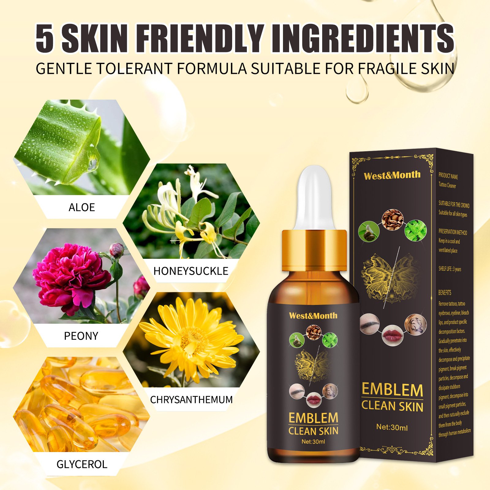 High Quality Tattoo Cleaning Solution Tattoo Brow Cleaning Solution Tattoo Cleaning Agent
