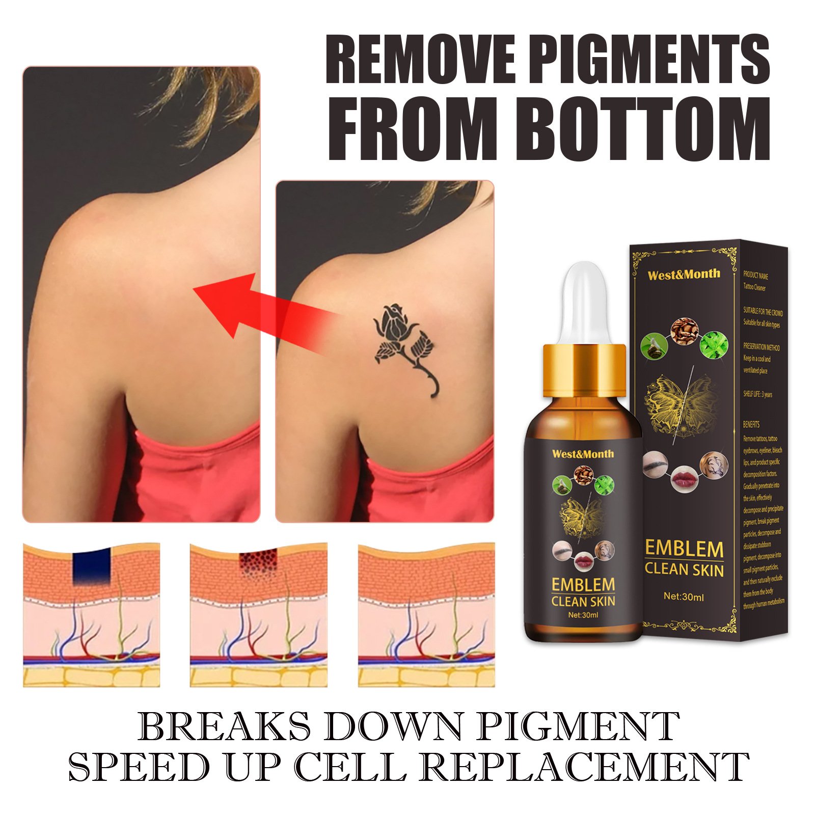 High Quality Tattoo Cleaning Solution Tattoo Brow Cleaning Solution Tattoo Cleaning Agent