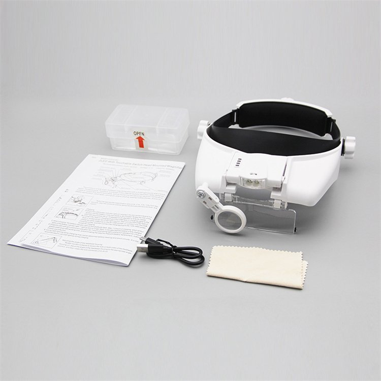 USB charging head LED light power display nail eyelash tattoo high power HD magnifying glass 81000GAC