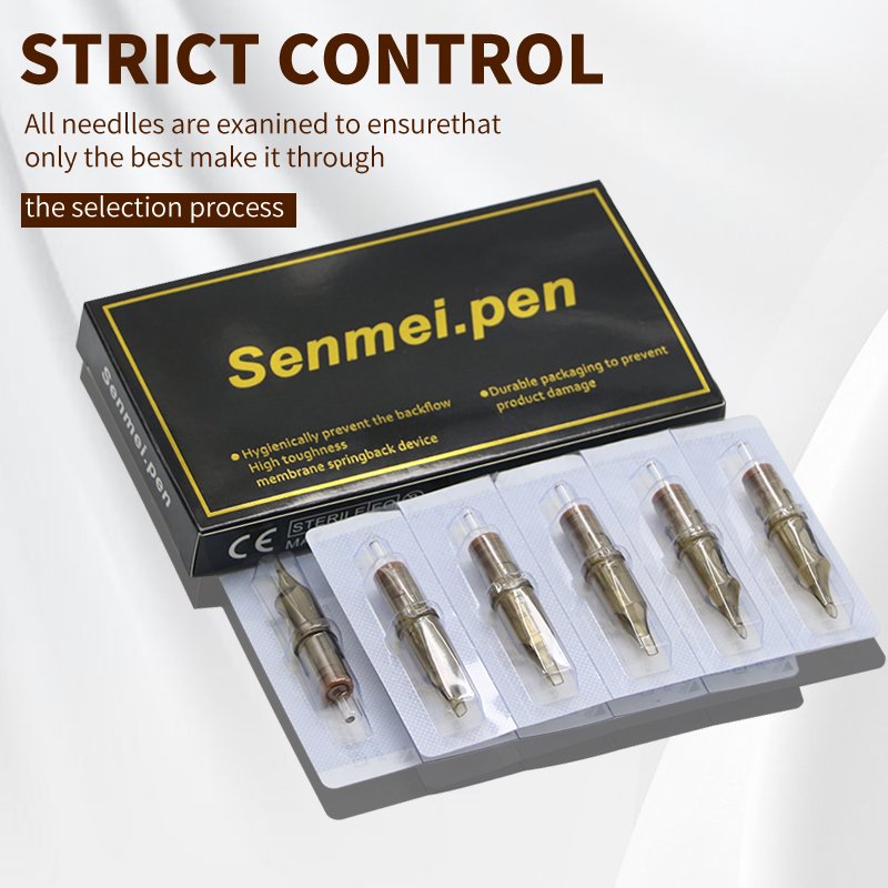 Senmei.pen Tattoo Cartridge Needles Disposable Needles Rl Rm M1 Series For Tattoo Machine For Eyebrow Eyeliner Permanent Makeup