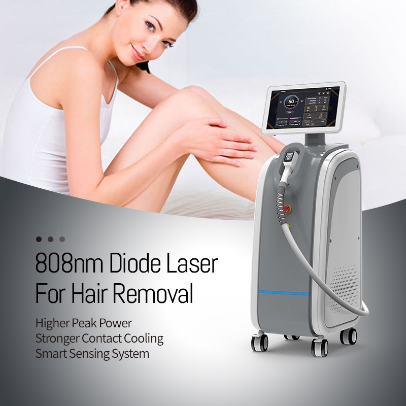 New 808nm Diode Laser Hair Removal Machine 755 808 1064 Alexandrite Laser 808nm Diode Laser Hair Removal Machine for Salon