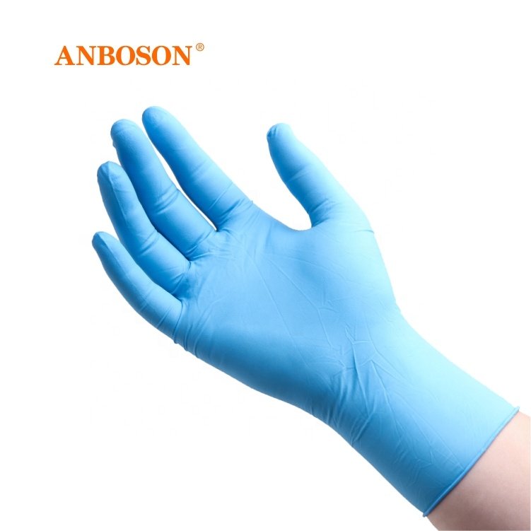 Textured Tattoo Blend Food Grade Butadiene Rubber Disposable Black Pvc Wholesale Nitrile Gloves