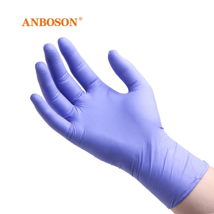 Textured Tattoo Blend Food Grade Butadiene Rubber Disposable Black Pvc Wholesale Nitrile Gloves
