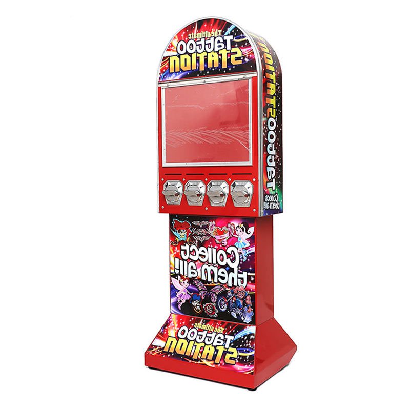 Customized outdoor mini coin operated japanese children's game photo tattoo sticker vending machine