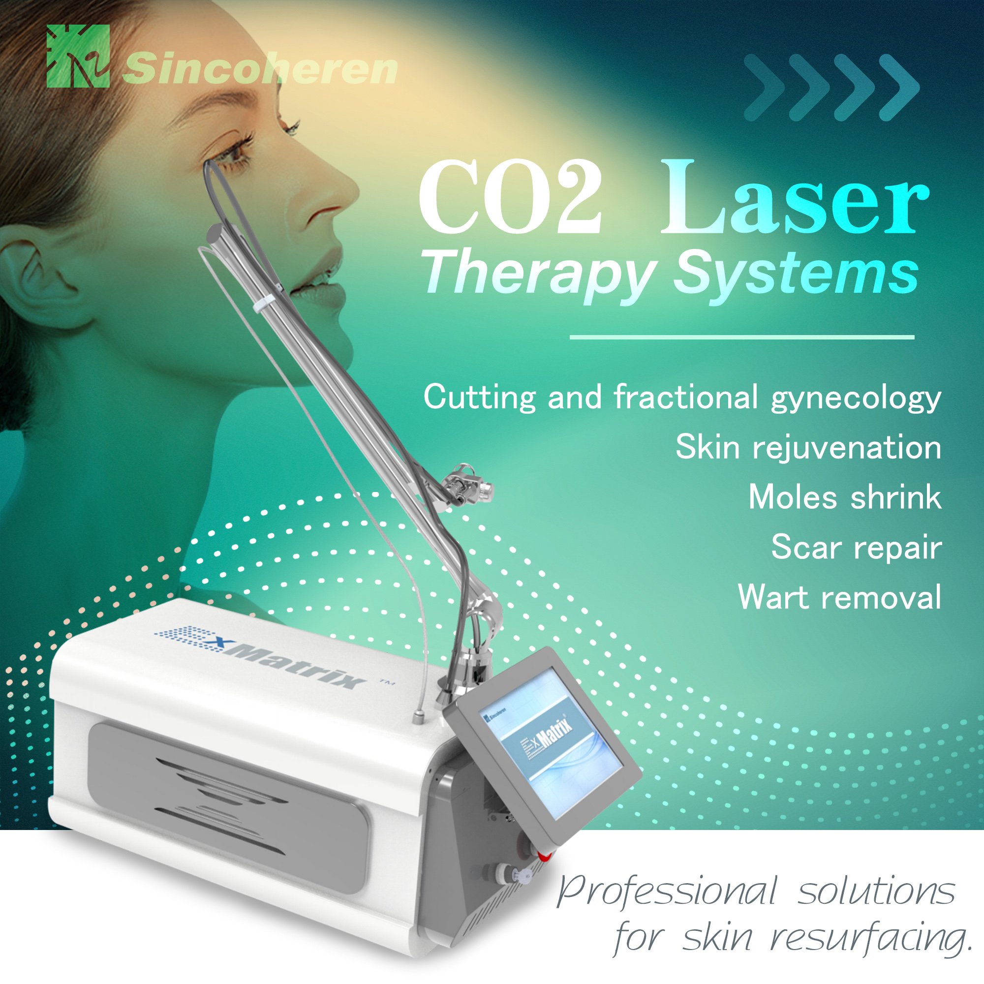 Online training support portable co2 fractional laser vaginal handles vaginal rejuvenation acne scar treatment machine with CE