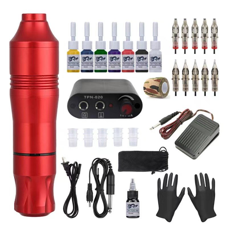 Cheap Tattoo Set RCA Hook Eyebrow Skin Beauty Power Supply Ink Transfer Paper Pedal Needle Cartridge Tattoo Kit