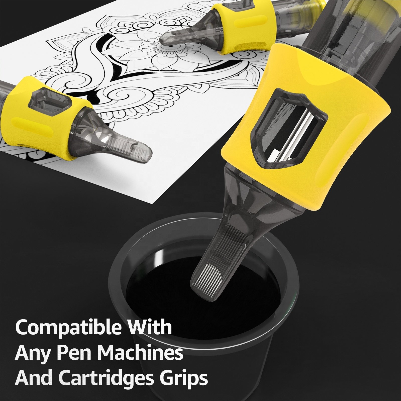 TUHU Tattoo Supply 3RL Super Tight Needle Cartridge Tattoo Cartridges Permanent Makeup Tattoo Cartridges Needle