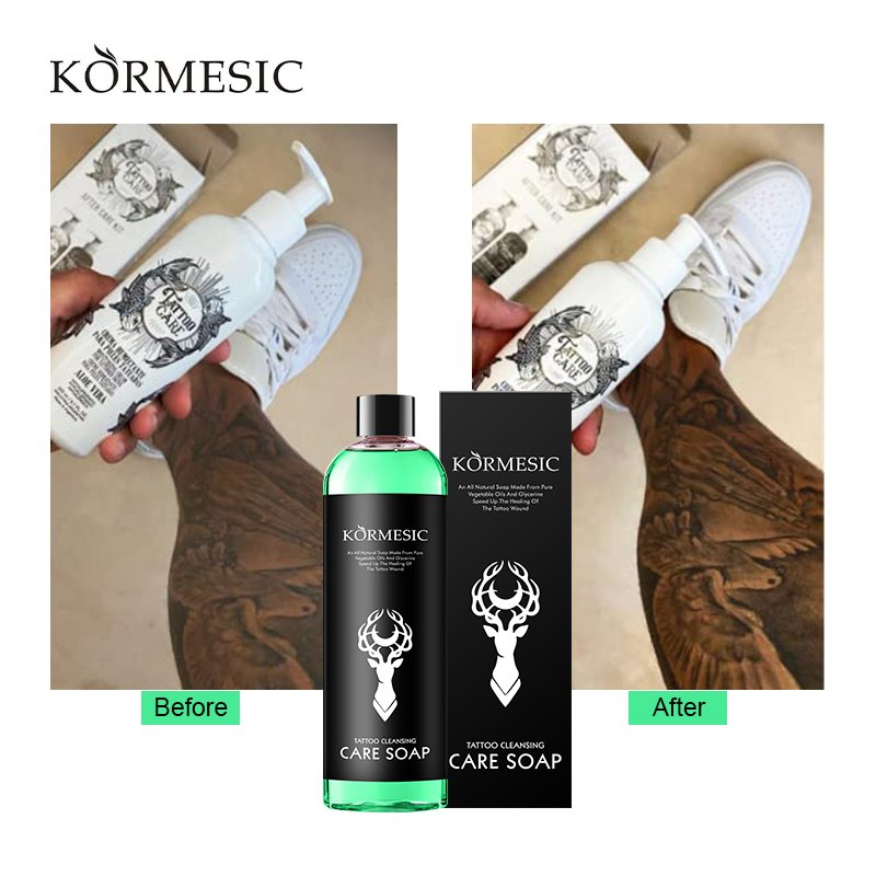 KORMESIC Tattoo Custom Vegan Brightening Deep Cleansing Smoothing Tattoo Skin After Care Tattoos Aftercare