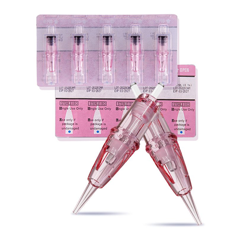 1R-0.18mm Nano needles Permanent Makeup Cartridge Needles Eyebrow Shading Needles for Eyebrow Tattoo Machine Microblading
