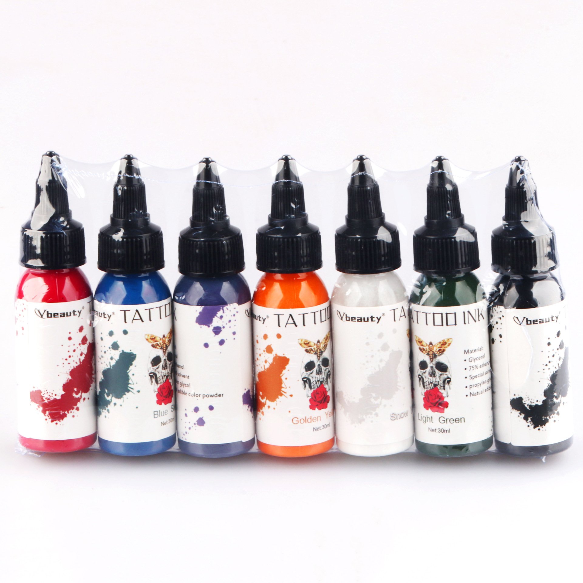 Cross-border sales 30ML Tattoo Color Ink set Tattoo pigment Tattoo Color Practice Color