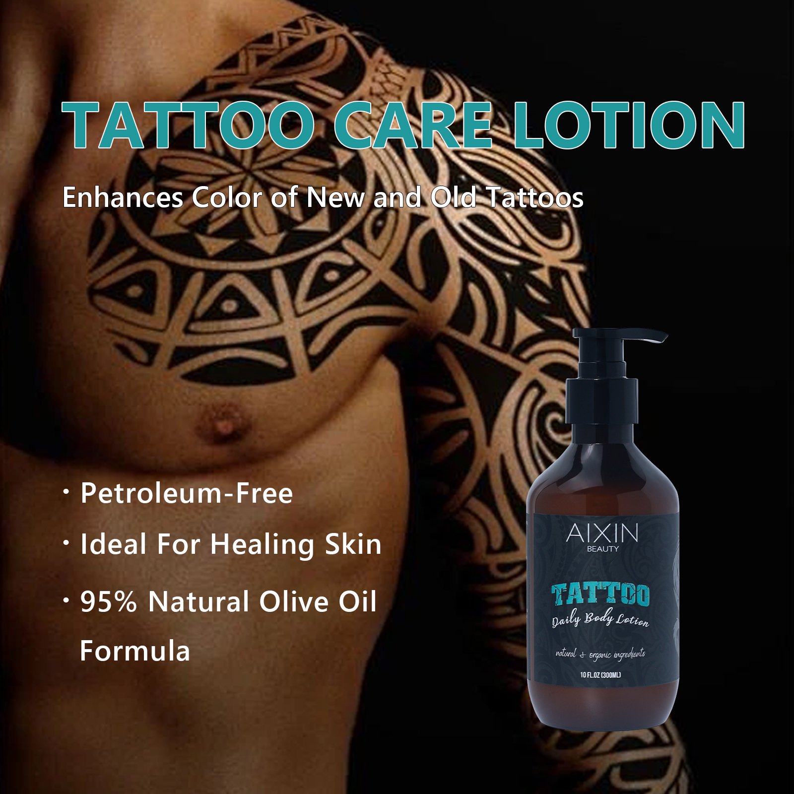 Aixin Custom label 300ML Aftercare Daily Tattoo Lotion Naturally numbing for tattoos tattoo daily body lotion