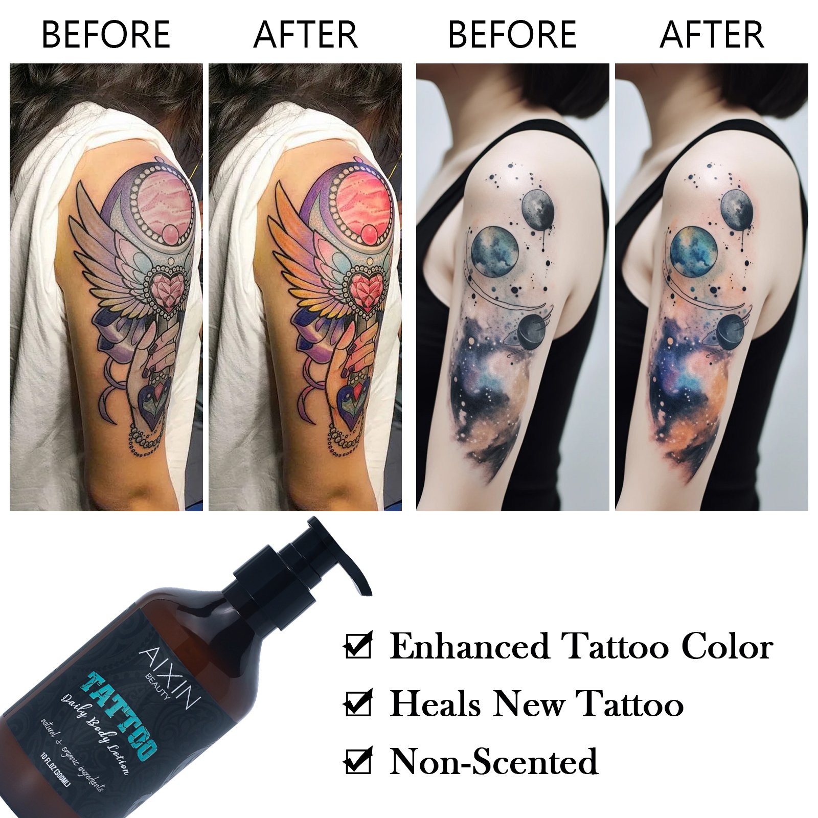 Aixin Custom label 300ML Aftercare Daily Tattoo Lotion Naturally numbing for tattoos tattoo daily body lotion