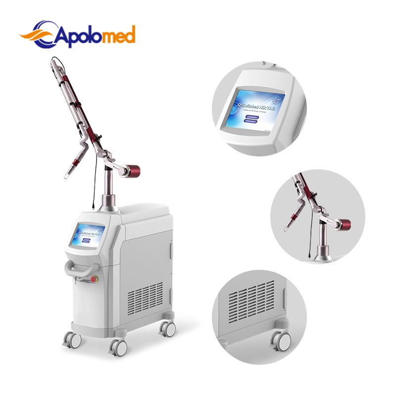 Apolomed Medical CE Q Switch pico laser Tattoo Remover ND YAG Laser Device