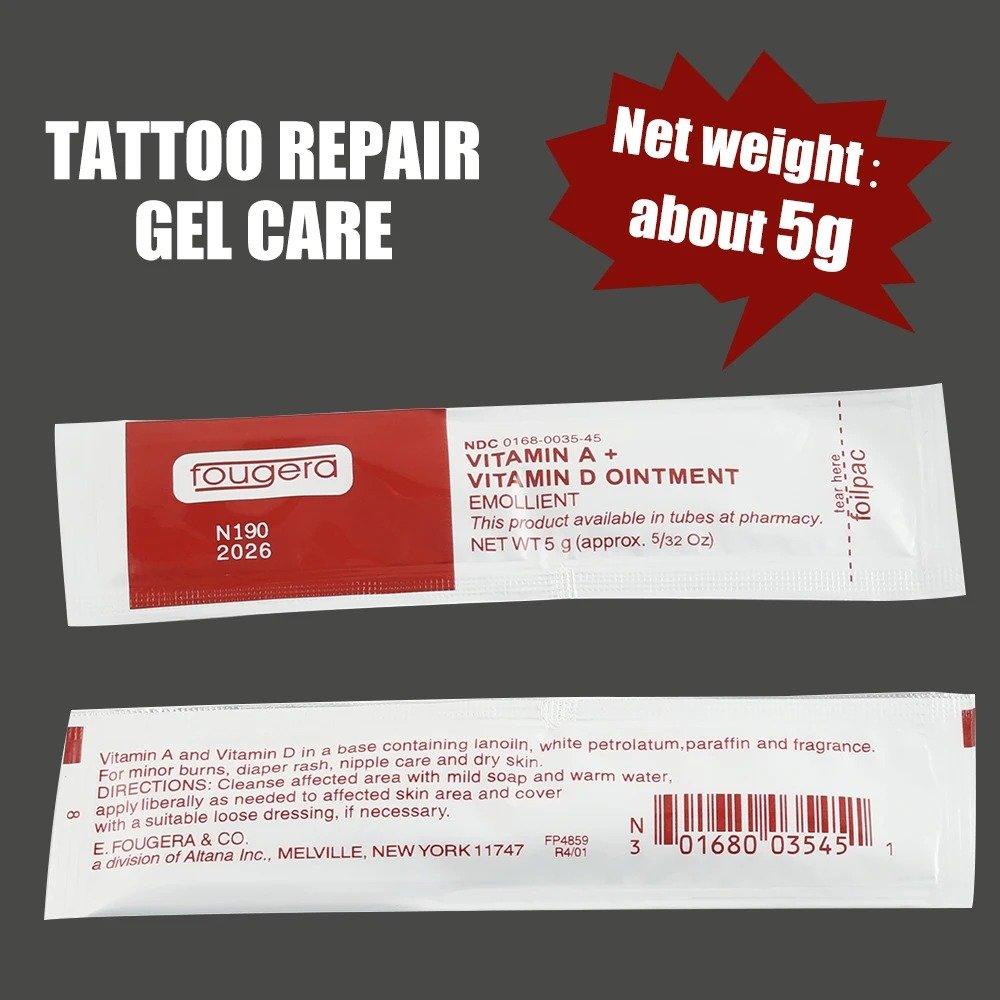 Hadiyah Fougera Tattoo Aftercare Cream Vitamin Ointment Eyebrow Lips Permanent Markup Repair 100pcs/ Bag
