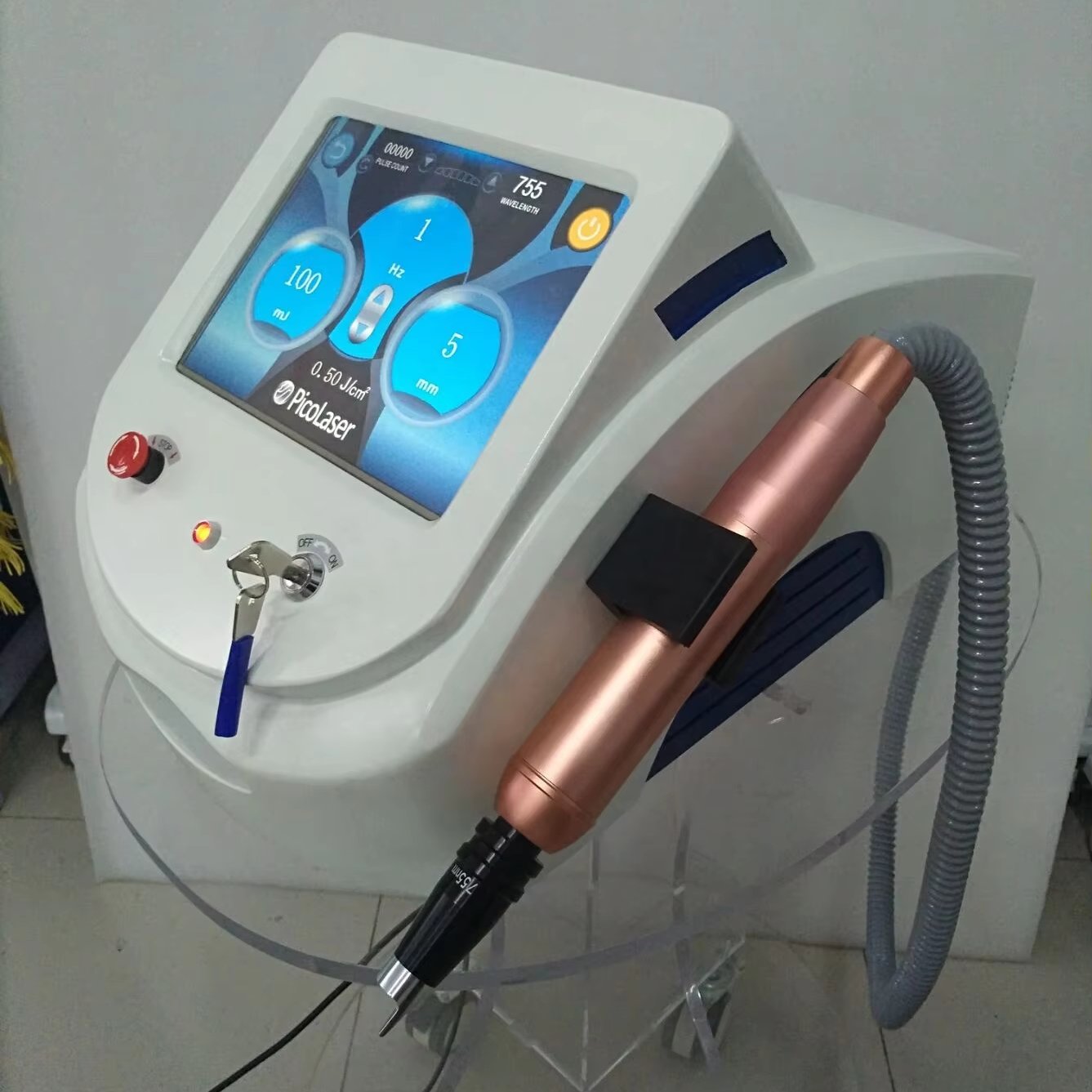2024 755nm nd yag q-switched laser picosecond laser tattoo pigment acne scar removal pico laser machine for tattoo remove