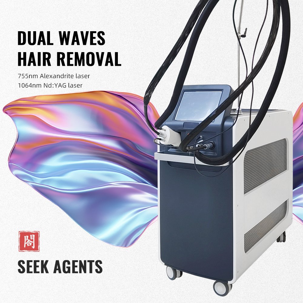 alexander laser hair removal machine faster repetition shorter pulse 755 nm 1064 nm wavelengths Permanent hair reduction laser