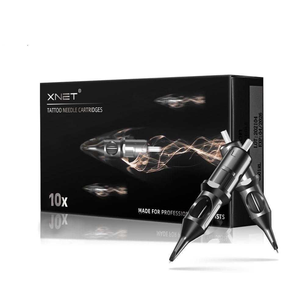 XNET 10pcs/box Disposable 1RL 3RL 5RL 7RL 5RS RM Tattoo Needle 0.35mm Round Liner Shader Curved Magnum Tattoo Cartridges Needles