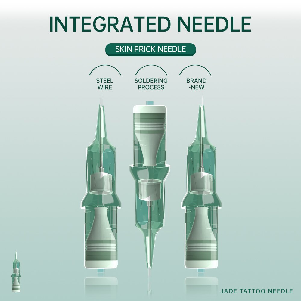 Best Quality Disposable Permanent Makeup Green Jaoeite Tattoo Integrateo Cartridge Needle For Tattoo Machine