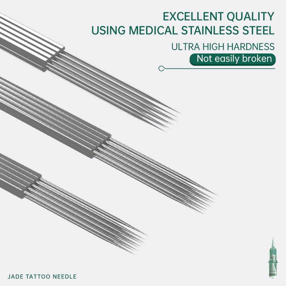 Best Quality Disposable Permanent Makeup Green Jaoeite Tattoo Integrateo Cartridge Needle For Tattoo Machine