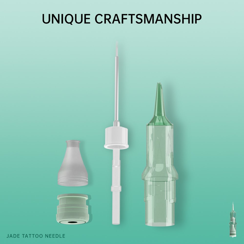 Best Quality Disposable Permanent Makeup Green Jaoeite Tattoo Integrateo Cartridge Needle For Tattoo Machine
