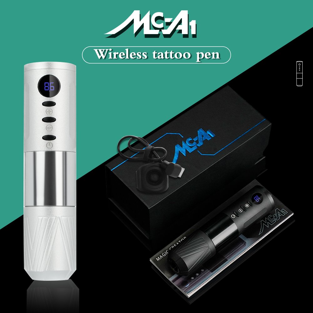 Digital Display Tattoo Battery Pen Machine Adjustable Cartridge Needle Depth Grip Pernment Makeup Wireless Tattoo Pen Machine