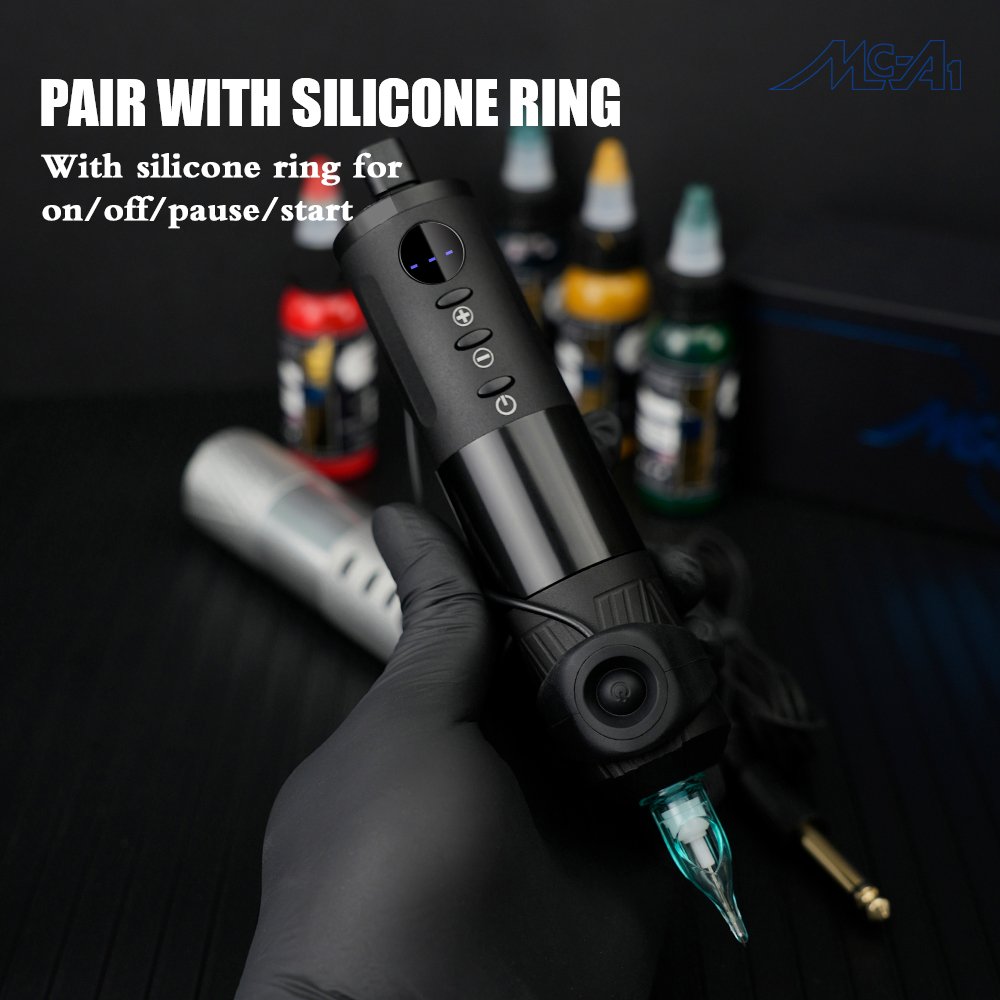 Digital Display Tattoo Battery Pen Machine Adjustable Cartridge Needle Depth Grip Pernment Makeup Wireless Tattoo Pen Machine