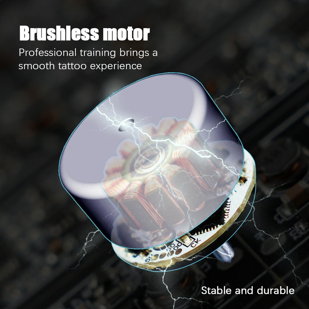 Digital Display Tattoo Battery Pen Machine Adjustable Cartridge Needle Depth Grip Pernment Makeup Wireless Tattoo Pen Machine