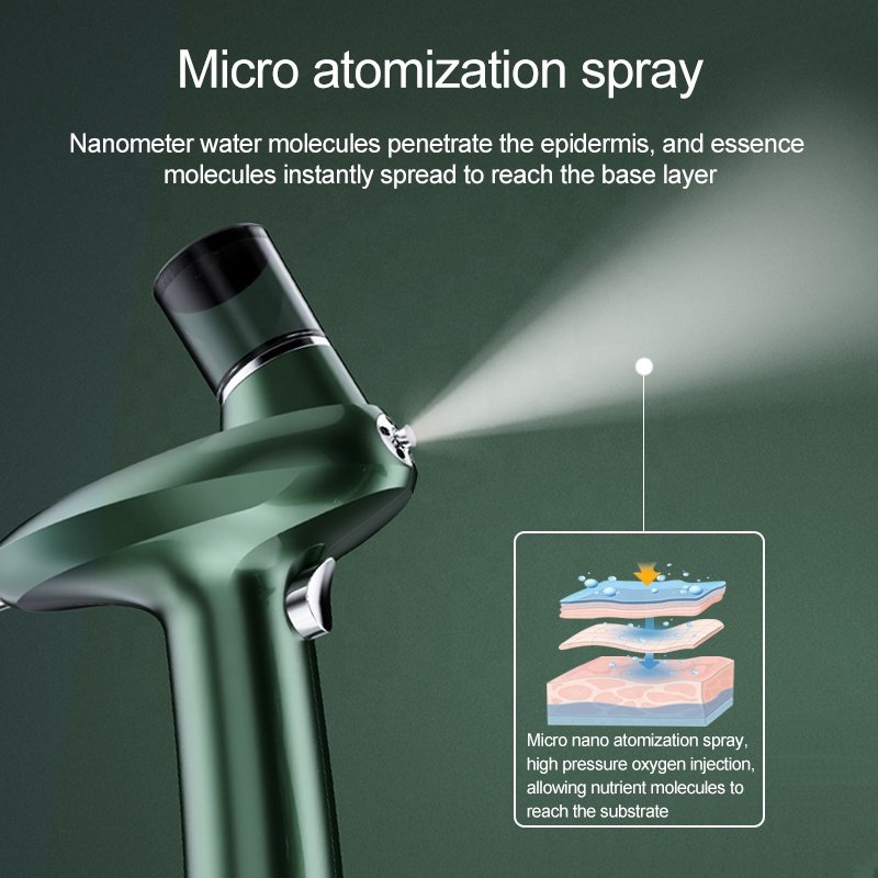 150KPA Oxygen Injector Mini Air Compressor Kit Face Care Spray Gun Airbrush For Nail Art Tattoo Craft Cake Nano Fog Mist Sprayer