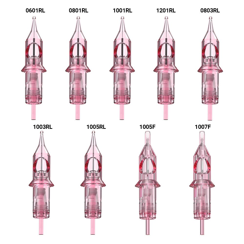 Wholesale disposable Sterilized Needles Professional Medical pink Cartridge tattoo Needle For Permanent Makeup Tattoo Machine