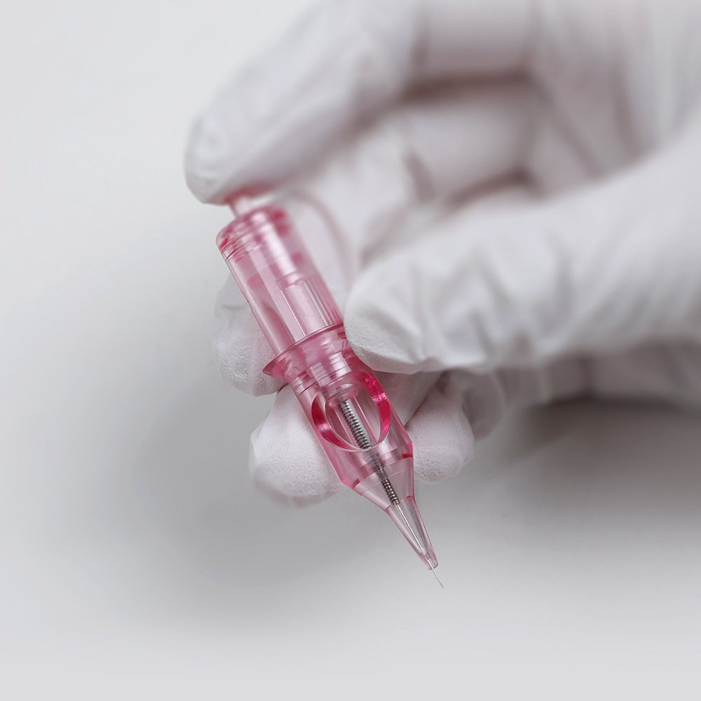 Wholesale disposable Sterilized Needles Professional Medical pink Cartridge tattoo Needle For Permanent Makeup Tattoo Machine