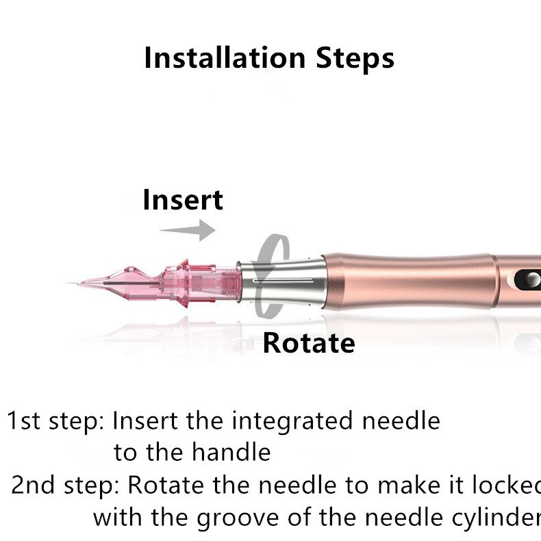 Wholesale disposable Sterilized Needles Professional Medical pink Cartridge tattoo Needle For Permanent Makeup Tattoo Machine