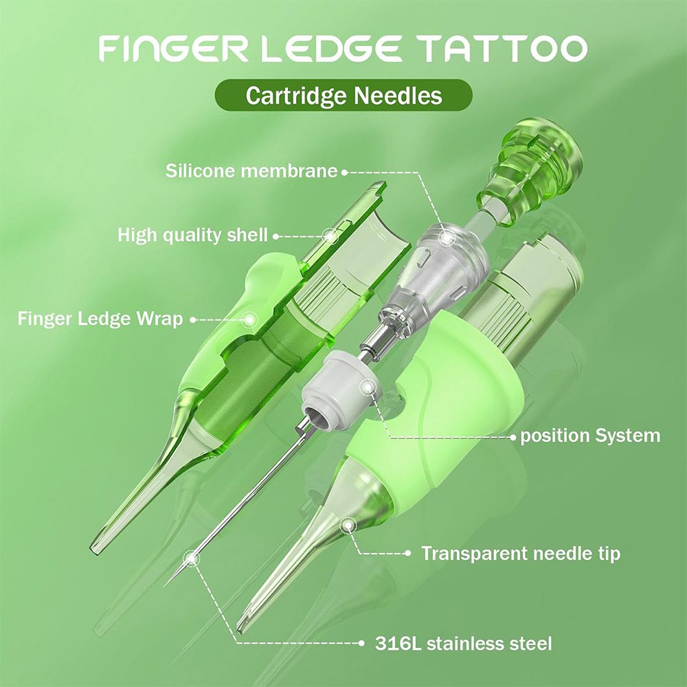 POPU Omni V2 1RL 16Pcs/box Round Liner Long Taper CE Certificate Custom PMU Permanent Makeup Cartridge Needles for Lips tattoo