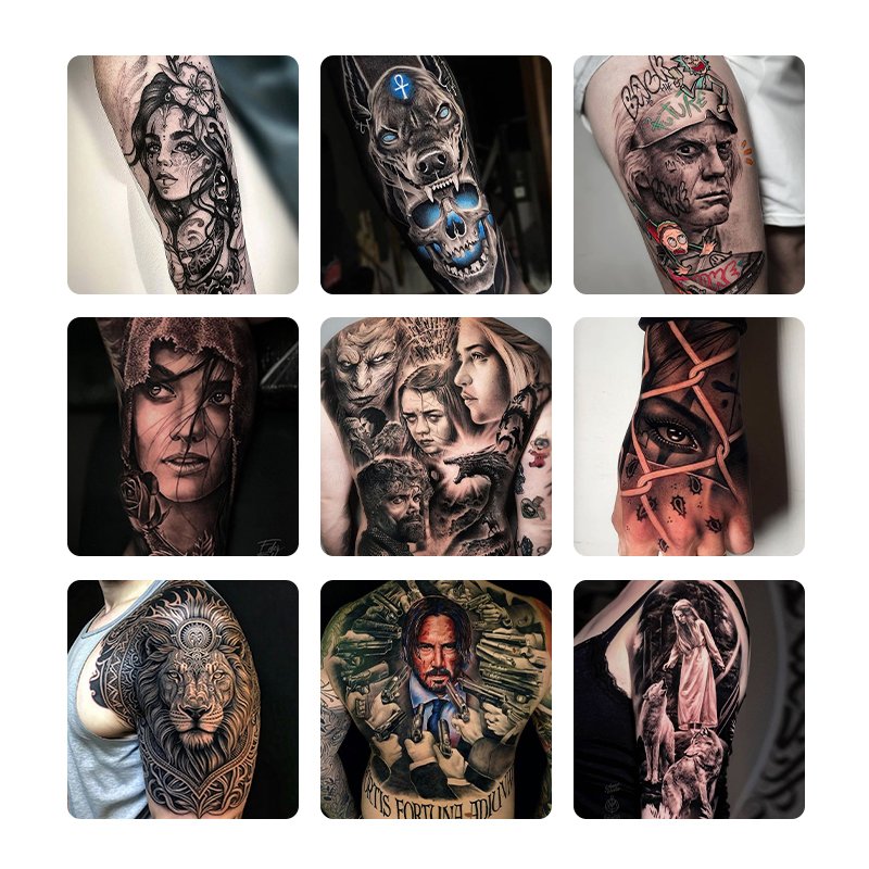 Tattoo pen machine NUOJO OEM high quality wireless semi permanent body art tattooing gun kit Micropigmentacion equipments