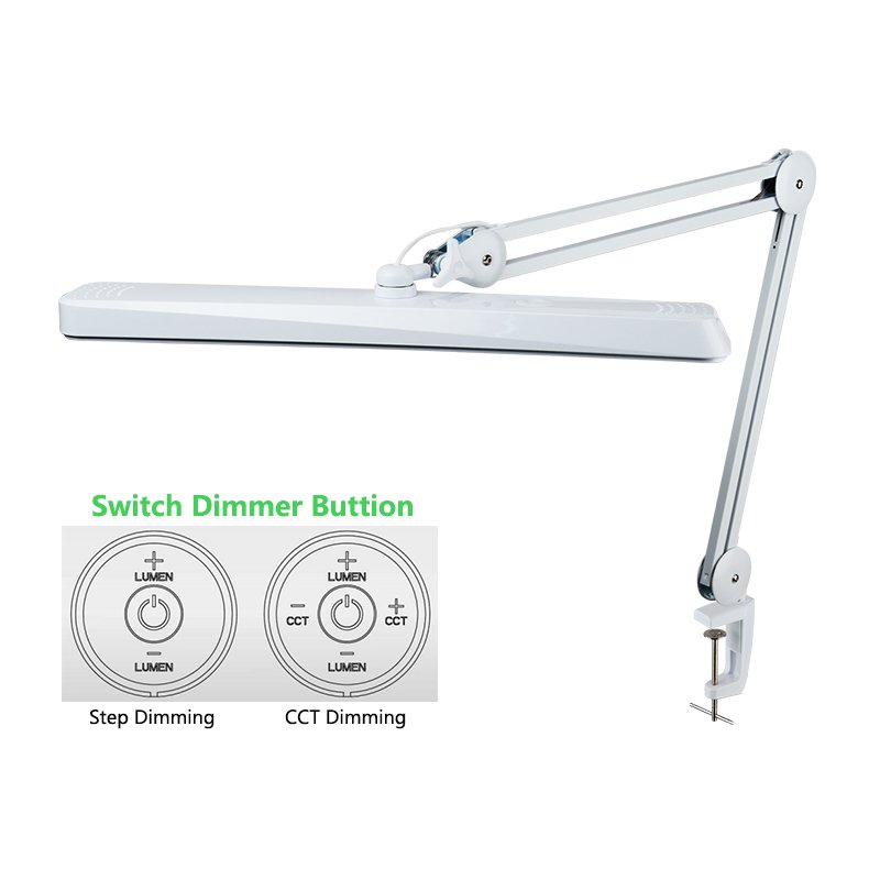 High brightness 30W dimmable office workshop folding beauty desk lamp for reading and tattoo and makeup