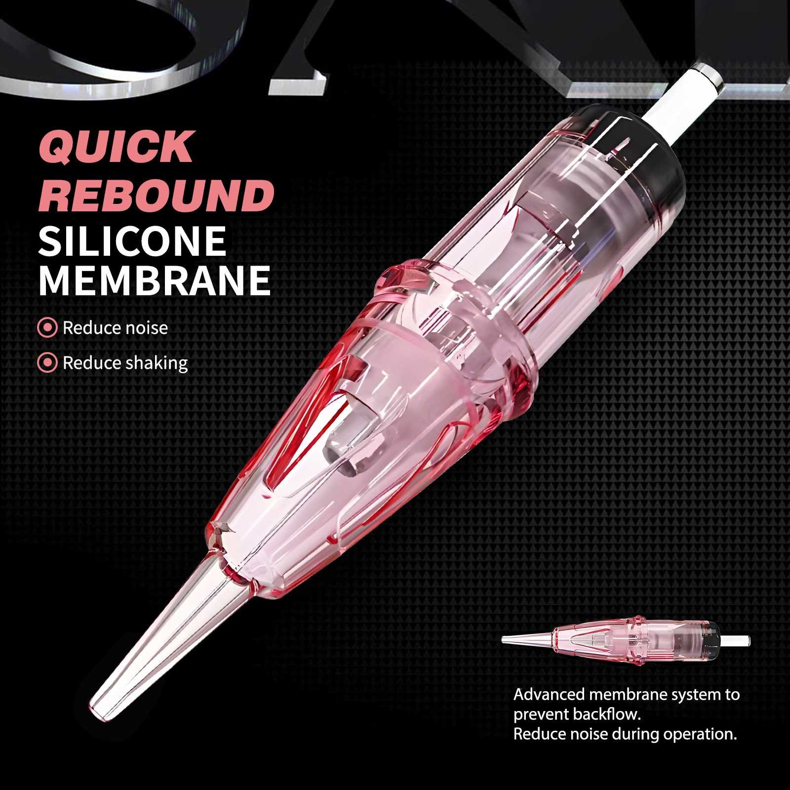 Custom Universal Disposable Tattoo Needle Permanent Makeup Aerodynamics Hopper Cartridges for Lipblush Hairstrokes