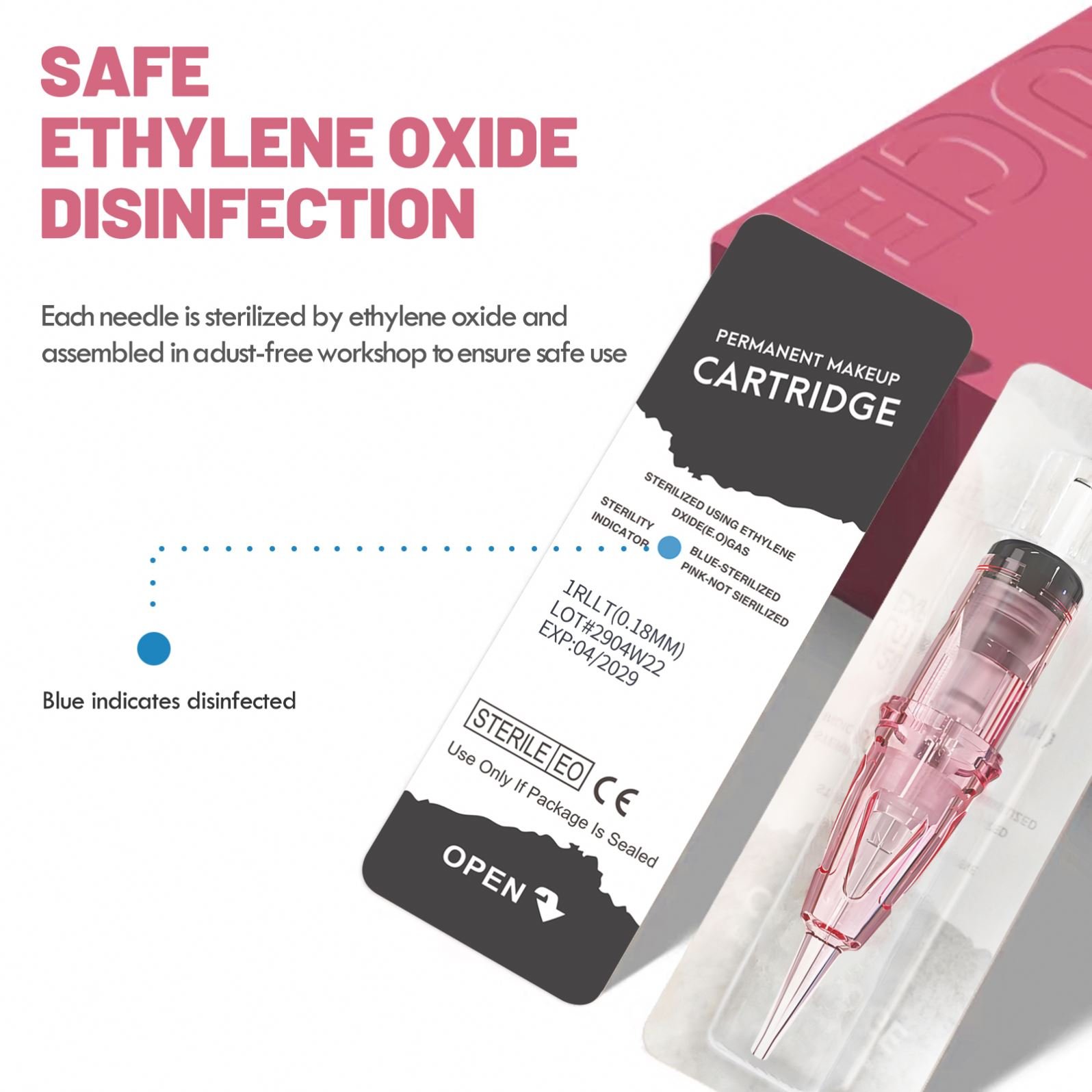 Custom Universal Disposable Tattoo Needle Permanent Makeup Aerodynamics Hopper Cartridges for Lipblush Hairstrokes