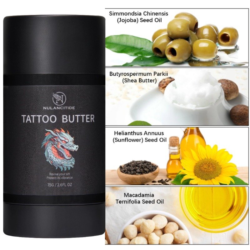 Private Label Aftercare Healing Body Art Hydration Fresh Tattoo Care Salve Butter Balm Polish For Old Tattoo Color Enhancement