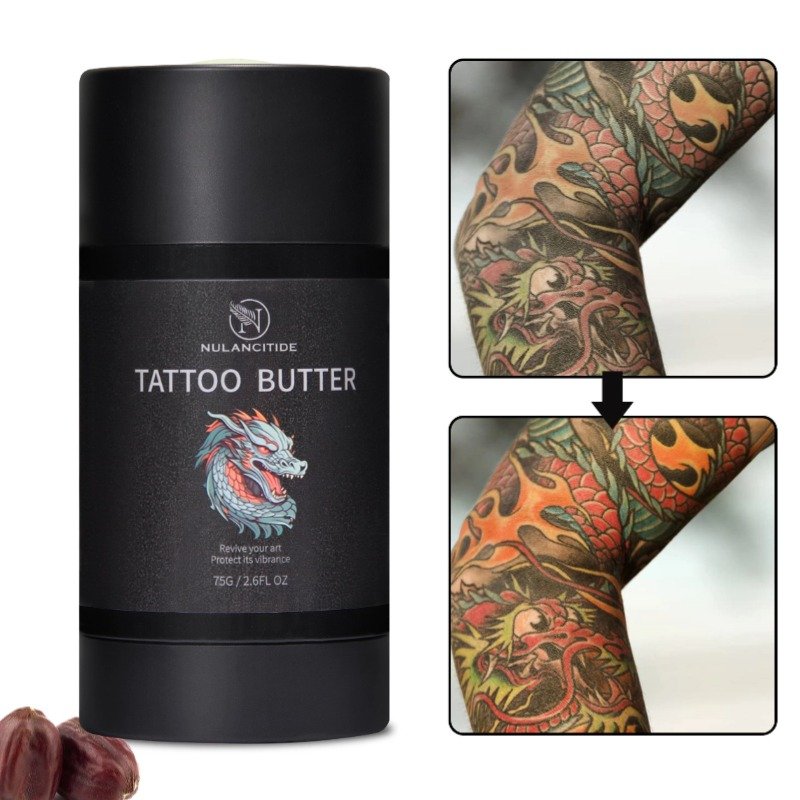 Private Label Aftercare Healing Body Art Hydration Fresh Tattoo Care Salve Butter Balm Polish For Old Tattoo Color Enhancement