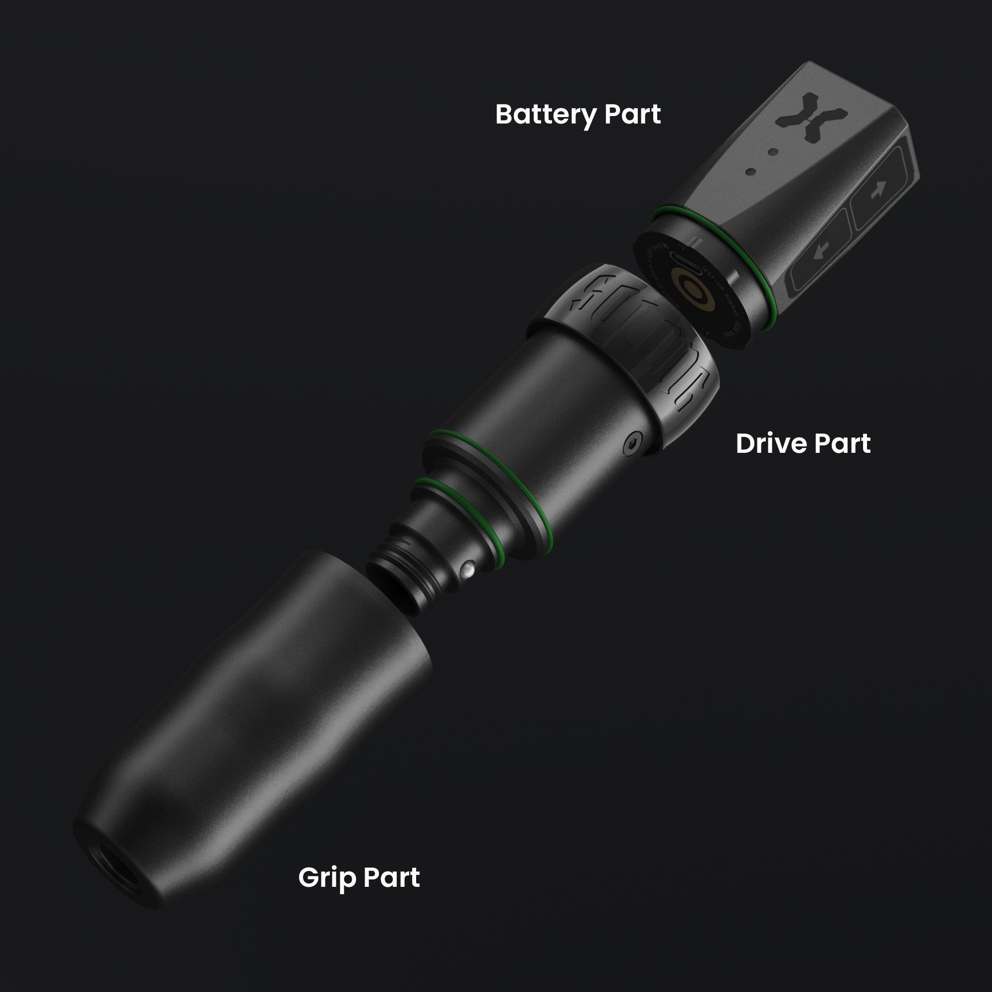 Solong & X Series Big Capacity Battery Unique Design Professional Tattoo Pen Wireless Rotary Tattoo Machine