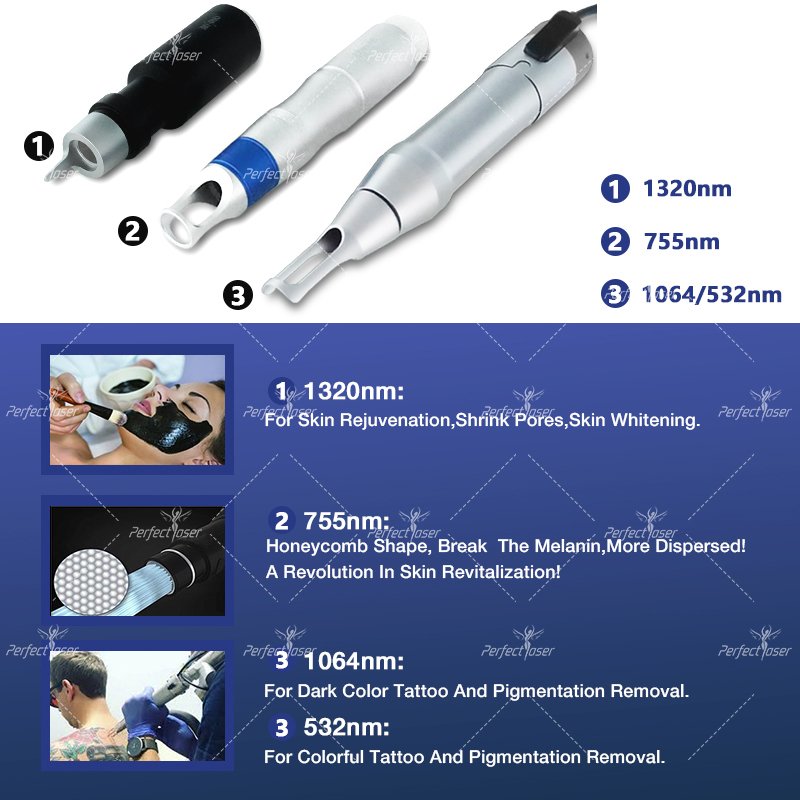Picosecond 1064 Nm 755nm 532nm Pico Q Switched Nd Yag Laser Pico Laser Tattoo Removal Machine Price Picosecond Laser Machine
