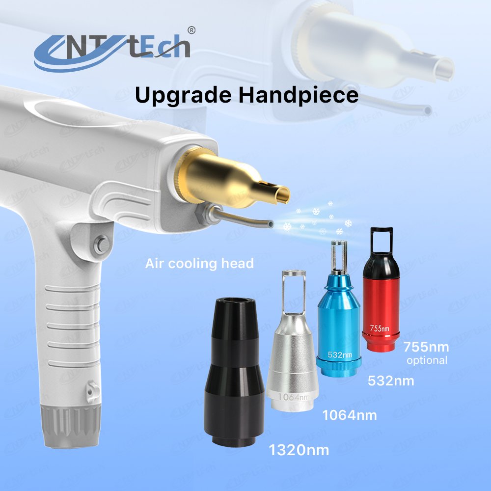 Nd yag laser picosecond q switch laser tattoo removal machine with air cooler head