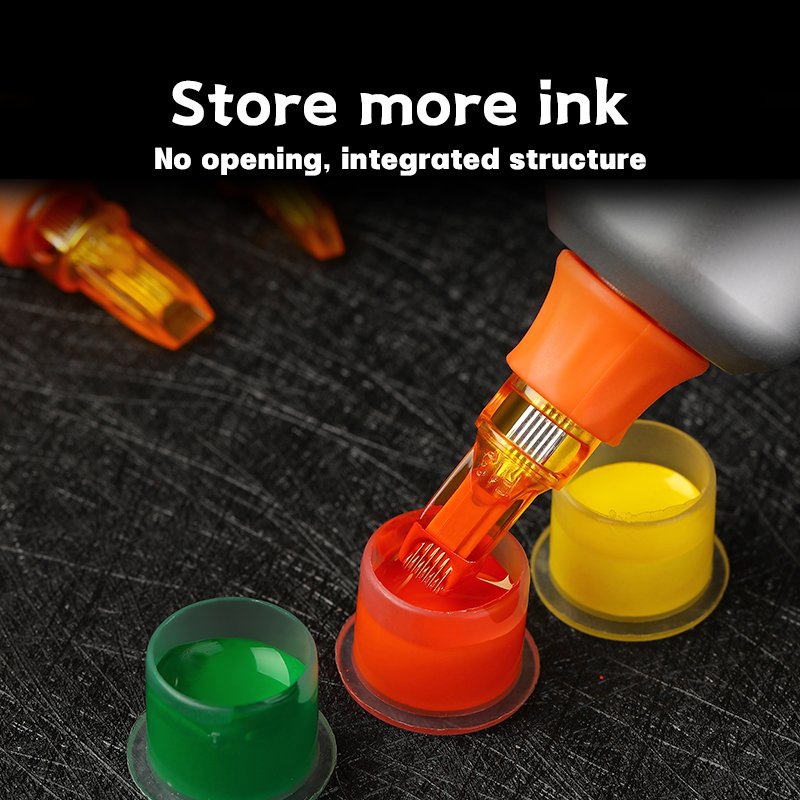 10pcs/box Tattoo Cartridge Needle Yellow Dragon Cartridge III Professional Makeup Cartridge Needles Piercing Tattoo Accessories