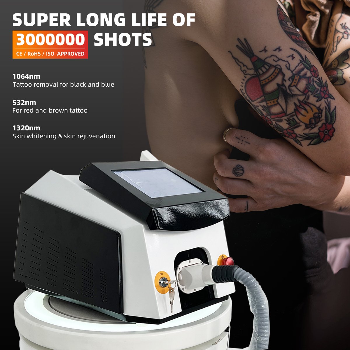 laser tatoo removal skin tag mole birthmark remover tag cosmetic equipment