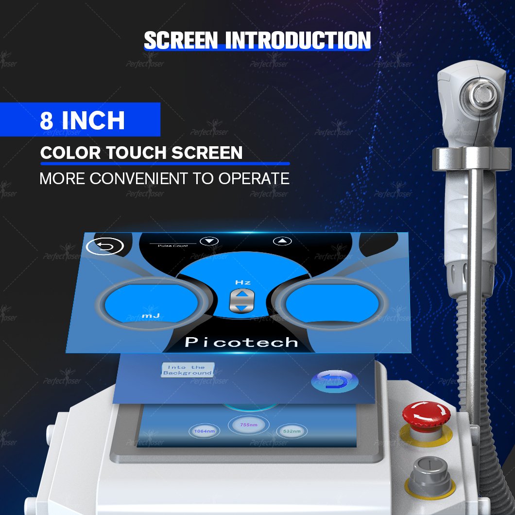 New Portable 532nm 755nm 1064nm 1320nm Picosecond Tattoo Removal Machine Suppliers 2024 OEM nd yag Laser Tattoo Removal Machine
