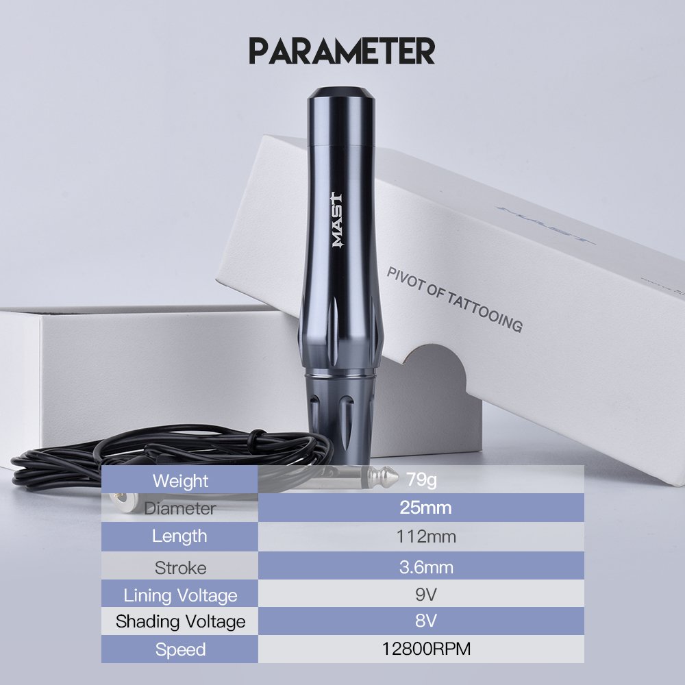 Wholesale Dragonhawk Mast P30 permanent make up pen tattoo Kit with Quality Power pack MAST HALO and Mast Pro Cartridge Needles